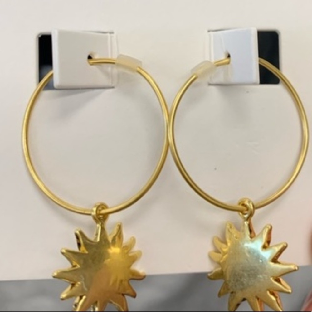 Madewell Sunburst hoop earrings - Picture 5 of 5